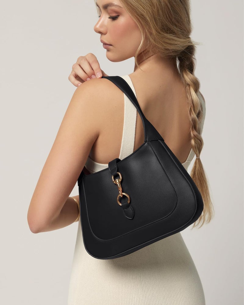 Apryl Shoulder Bag for Women - Small Shoulder Purses - Top Handle Structured Handbags - Adjustable Strap Vegan Leather - Image 2